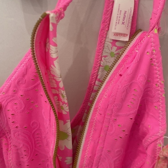 NWT LoveShackFancy x Hurley Eyelet Paisley One-Piece, XS - Picture 10 of 13